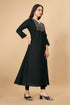 OWO THE LABEL Women Kurti Thread Embroidery Flare Long Kurta (OTLKRT2011)