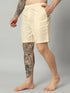 Organic Linen Men's Boxer Shorts - Light Yellow | Regular Fit, Comfortable & Breathable