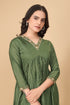 OWO THE LABEL V Neck Women Kurti 2 Piece Khatali work (OTLKRT2006)