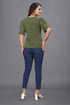 OWO THE LABEL women top green color solid pattern womens top stylish and trending (OTLTPS2000)