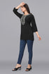 OWO THE LABEL Short Kurti For Women with Embroidery work in neck (OTLKRT2000)