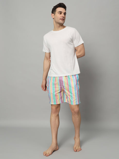 Stripe Printed Men Boxer | Pure Cotton Mens Shorts | Innerwear Boxers | Men Boxer With Pocket (OTLMB13)