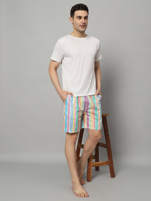 Stripe Printed Men Boxer | Pure Cotton Mens Shorts | Innerwear Boxers | Men Boxer With Pocket (OTLMB13)