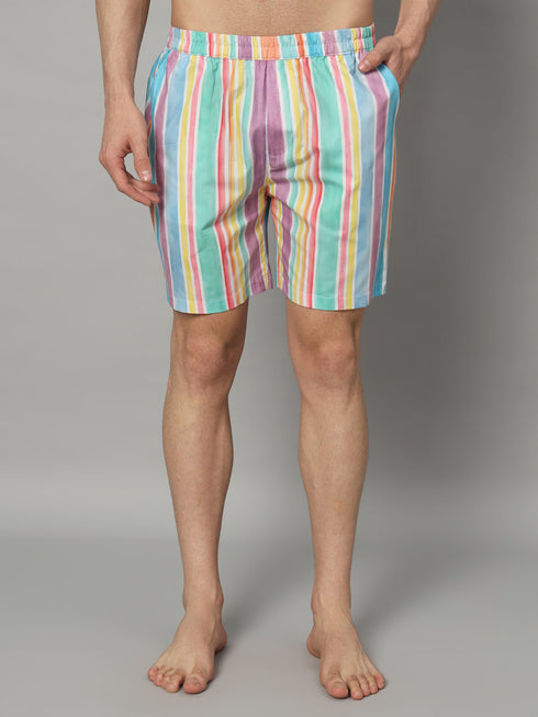 Stripe Printed Men Boxer | Pure Cotton Mens Shorts | Innerwear Boxers | Men Boxer With Pocket (OTLMB13)