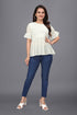 OWO THE LABEL white bell sleeve top for women (OTLTPS2007)