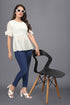 OWO THE LABEL white bell sleeve top for women (OTLTPS2007)