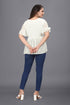 OWO THE LABEL white bell sleeve top for women (OTLTPS2007)