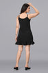 OWO THE LABEL Black Beautiful Dress For Women Sleeveless Above Knee Length (OTLDRS2015)