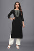 OWO THE LABEL Long Kurti For women Embroidery work in neck (OTLKRT2001)