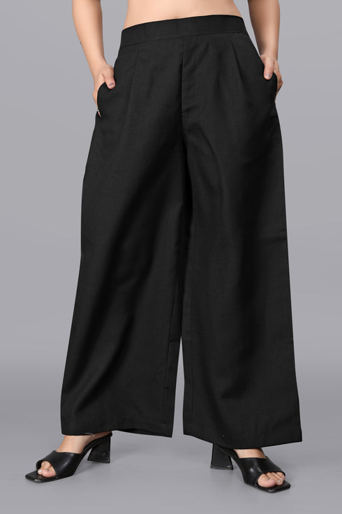 OWO THE LABEL Linen Palazzo For women (OTLPANT2002)