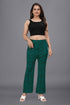 Stripe printed pant for women western wear stylish pant for womens green color party wear (OTLPNT2000)