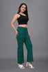 Stripe printed pant for women western wear stylish pant for womens green color party wear (OTLPNT2000)