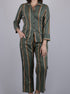 OWO THE LABEL Cord set for women stripe printed cords party wear and daily use shirt and bottom (OTL-CRD-1301)