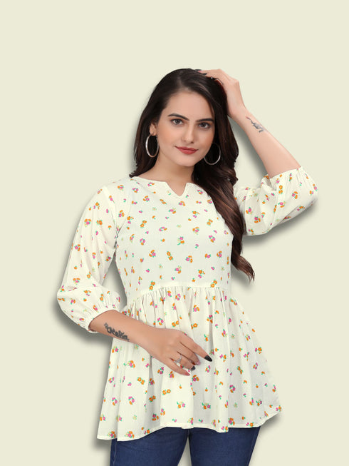 OWO THE LABEL floral print top for women (OTLTPS2002)