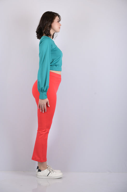 Neon Lycra Cords set for women top and pants for daily use and party wear