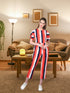 Party wear Stripe printed jumpsuit for Women Red &White Striped Jumpsuit (OTL-JMS1001)