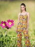 Jumpsuit for women for party wear stylish suits daily use Women Mustard Printed Jumpsuit (OTL-JMS1002)