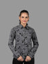OWO THE LABEL Women shirt for party wear stylish shirt western wear Alphabetical Print Long Sleeves Shirt (OTL-SHRT-1006)