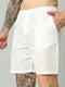 Organic Linen Men's Boxer Shorts - White | Regular Fit, Comfortable & Breathable