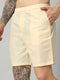 Organic Linen Men's Boxer Shorts - Light Yellow | Regular Fit, Comfortable & Breathable