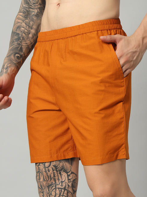 OWO THE LABEL Men's Organic Linen Boxer Shorts – Vibrant Yellow Comfort