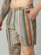 OWO THE LABEL Multicolor Striped Cotton Shorts for Men(OTLMB24)