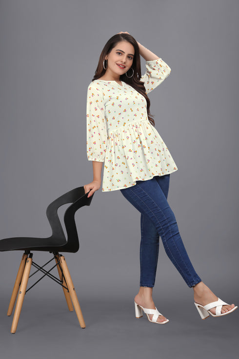 OWO THE LABEL floral print top for women (OTLTPS2002)