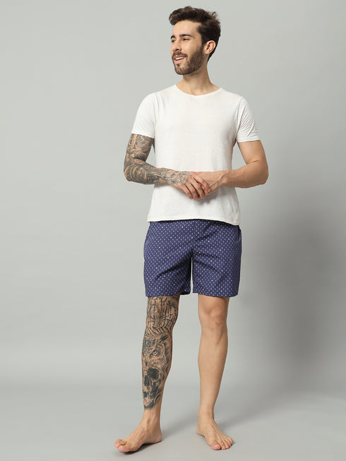 OWO THE LABEL Men’s Organic Cotton Boxer Shorts – Comfort and Style in Blue