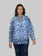 top for women stylish tops western wear trending top Blue Printed Long Sleeves Top (OTL-TPS1078)