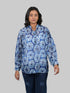 top for women stylish tops western wear trending top Blue Printed Long Sleeves Top (OTL-TPS1078)