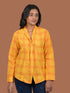 Checked printed top for women ladies western wear with full sleeve Designer Top With Neck Pattern (OTL-TPS1076)