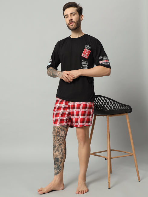 OWO THE LABEL Men’s Organic Cotton Boxer Shorts – Fresh Comfort with a Checked Print
