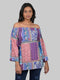 Stylish top for women party wear and birthday valentine day Multicolor Floral Print Off Shoulder Pattern (OTL-TPS1086)