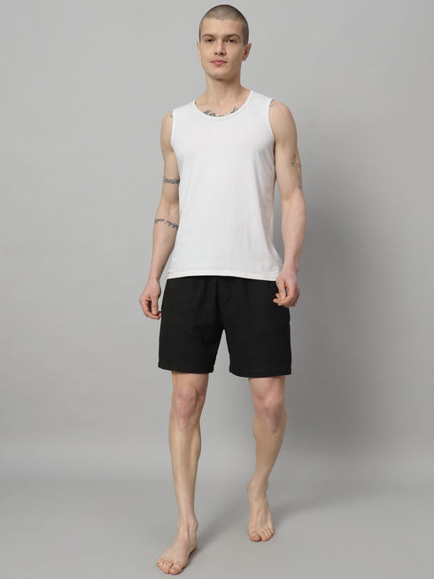 Pack Of 2, Mens Boxer, Pure Organic Linen Boxer For Men, Innerwear Shorts, Solid Boxer (OTLMB06-2)