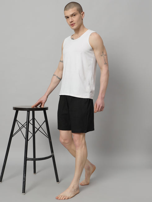 Pack Of 2, Mens Boxer, Pure Organic Linen Boxer For Men, Innerwear Shorts, Solid Boxer (OTLMB06-2)