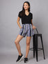 OWO The Label Women Shorts, Half Pant For Women Stripe Print, Best Quality Shorts (OTLWS02)