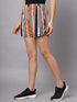 OWO The Label Women Shorts, Half Pant For Women Stripe Print, Best Quality Shorts (OTLWS03)