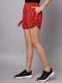 OWO The Label Women Shorts, Half Pant For Women Stripe Print, Best Quality Shorts (OTLWS04)