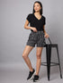OWO The Label Women Shorts, Half Pant For Women Stripe Print, Best Quality Shorts (OTLWS05)
