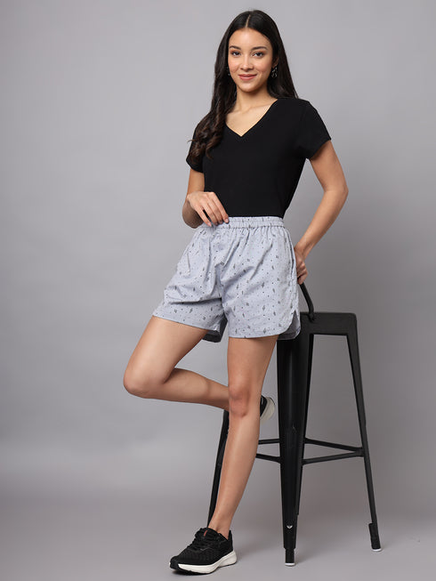 OWO The Label Women Shorts, Half Pant For Women Stripe Print, Best Quality Shorts (OTLWS13)