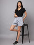 OWO The Label Women Shorts, Half Pant For Women Stripe Print, Best Quality Shorts (OTLWS13)
