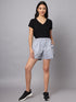 OWO The Label Women Shorts, Half Pant For Women Stripe Print, Best Quality Shorts (OTLWS13)