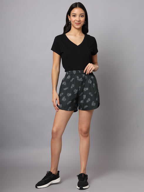 OWO The Label Women Shorts, Half Pant For Women Stripe Print, Best Quality Shorts (OTLWS12)