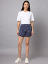OWO The Label Women Shorts, Half Pant For Women Stripe Print, Best Quality Shorts (OTLWS06)