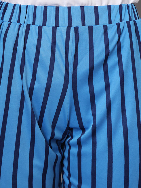 OWO The Label Women Shorts, Half Pant For Women Stripe Print, Best Quality Shorts (OTLWS07)