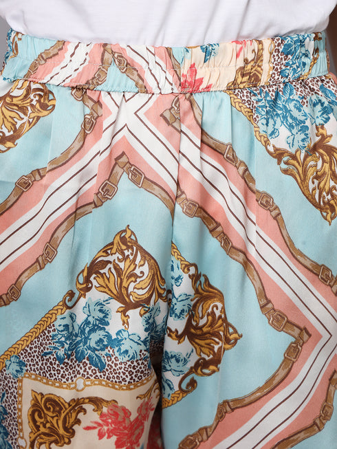 OWO The Label Women Shorts, Half Pant For Women Stripe Print, Best Quality Shorts (OTLWS11)