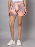 OWO The Label Women Shorts, Half Pant For Women Stripe Print, Best Quality Shorts (OTLWS08)