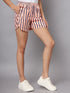OWO The Label Women Shorts, Half Pant For Women Stripe Print, Best Quality Shorts (OTLWS08)