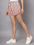 OWO The Label Women Shorts, Half Pant For Women Stripe Print, Best Quality Shorts (OTLWS08)