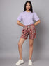 OWO The Label Women Shorts, Half Pant For Women Stripe Print, Best Quality Shorts (OTLWS10)